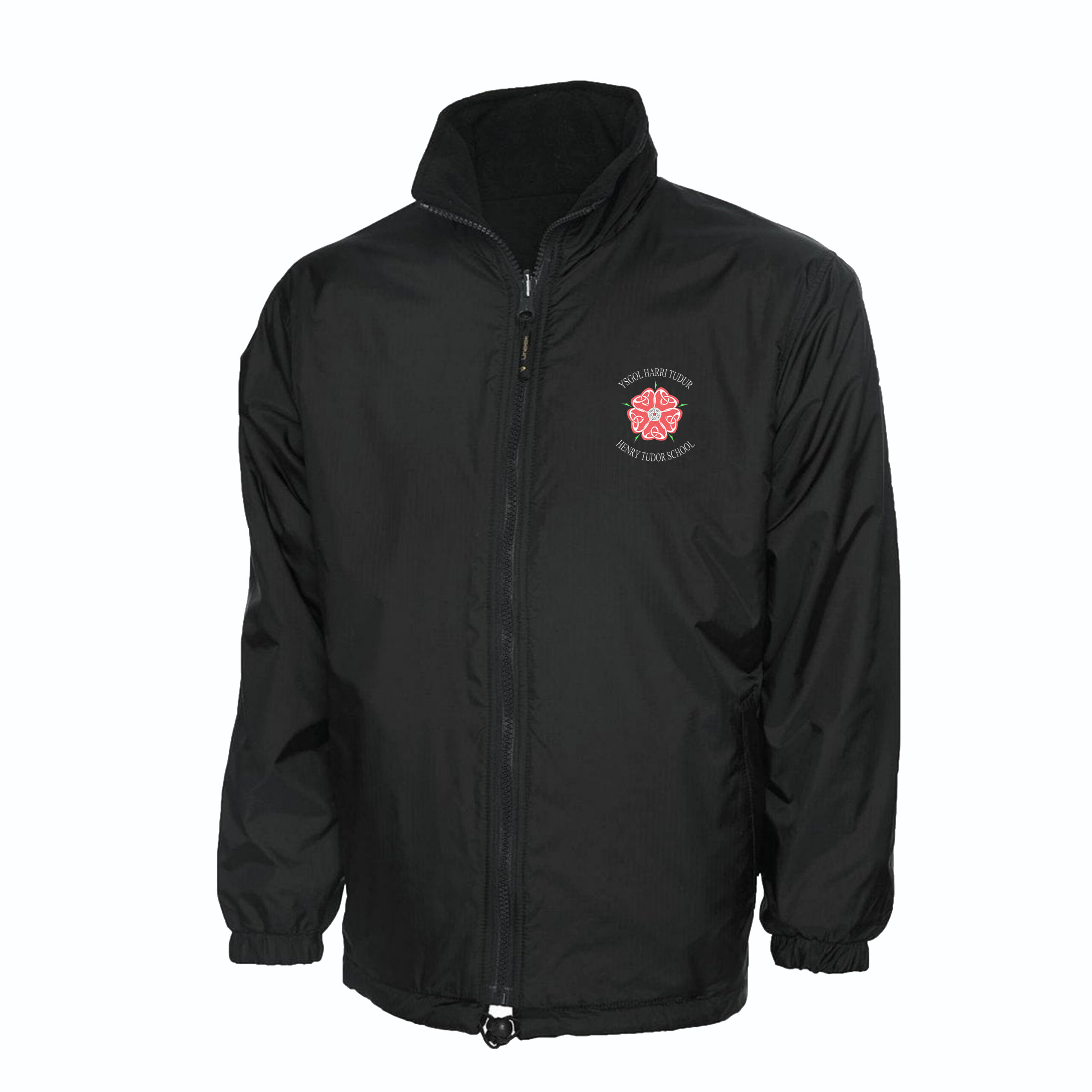 Ysgol Harri Tudur Unisex Black Reversible Jacket - Tees R Us Embroidery ...